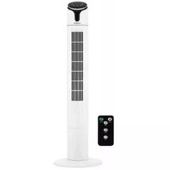 Вентилятор напольный Ardesto FNT-R44X1WY22 колонного типа, высота 110 см, дисплей, таймер, пульт ДУ, металлик