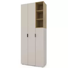 Dulap Nex Home A003R cu usi batante, 900x420x2300mm, Cashmere/Oak Artisan