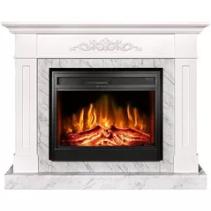 Șemineu electric ArtFlame Luca & Carmen, 1130x1400x290 mm, Alb