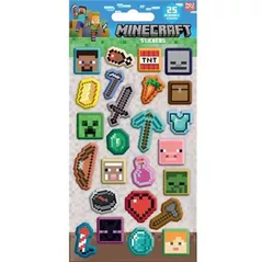 Набор для творчества Pyramid International PS2403087 DST Minecraft (Assortment) Reuseable Stickers Puffy 195x95 (25pcs)