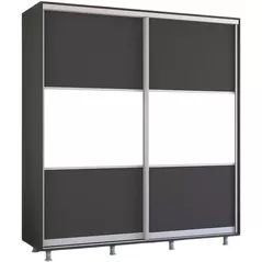 Dulap Mobildor-Lux Aron cu uși glisante orizontal (180x60x240H cm) Anthracite