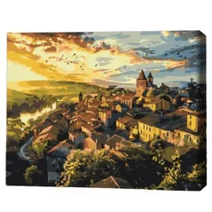 Картина по номерам BrushMe BS53966FC 40х50cm (fără cutie) Păsări deasupra turnurilor