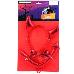 Декор Promstore 53732 Costum de Halloween 3buc: Bentita cu coarne, cravata si coada
