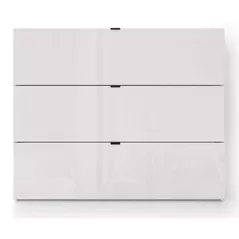 Комод Fabrik Home Hardy 3 ящика (1100x910x390) Белый ясень/Белый глянец