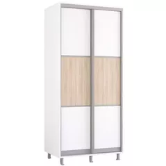 Шкаф Mobildor-Lux Aron cu uși glisante orizontal (100x60x210H cm) Alb Brilliant