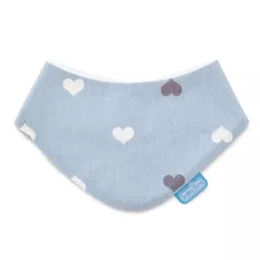 Bavețică BabyJem 515 Baveta cu doua fete tip esarfa Albastra