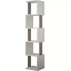 Офисный стеллаж Trendy Piri, alb, moka deschis 35x161x30cm, raft de carti