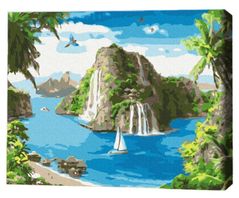 Картина по номерам BrushMe RBS34675FC 30x40 сm (fără cutie) – Port tropical
