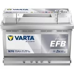 Автомобильный аккумулятор Varta 70AH 760A(EN) клемы 0 (278x175x190) S6 008 EFB (570500076K262)