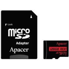 Card de memorie flash Apacer AP128GMCSX10UB-R microSDXC 128GB w/1 Adapter RP