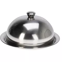 Тарелка Excellent Houseware 55117 Platou cu closa D24.5cm, inox