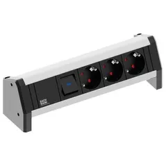 Удлинитель электрический BACHMANN 902.0050 Modul desk 3xSchuko 1xSwitch 2 poli led negru
