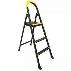 Scară Eurostep 53116 Scara 2+1 LEO, pliabilă din oțel, neagră