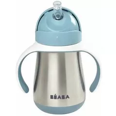 Cană cu pai Beaba B913481 Albastru