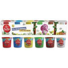 Set de creație BuBu OH0007 Plastilină de modelat PLAY DOUGH în borcănele, 6x100 g