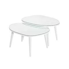 Măsuţă cafea Trendy Gusto-Alb (2 bucăți)