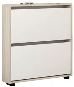 Raft pentru încălțăminte Mobildor-Lux Leo Slim 50x16x86H cm Sonoma/White