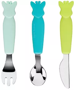 Посуда для кормления Sophie la Girafe 480007 Set tacamuri din inox cu maner silicon