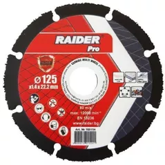 Диск отрезной Raider 160154 диск отрезной многофункциональный CARBIDE 125x22,2мм