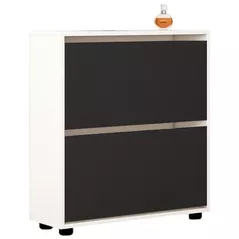 Полка для обуви Mobildor-Lux Leo 70x27x86H cm White/Anthracite