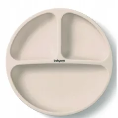 Seturi pentru hrănire bebelușilor BabyOno 1482/04 Placa de silicon cu ventuza (bej)