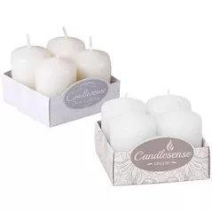 Свеча Promstore 45333 Zniczplast Набор свечей пеньковых Decor 4шт, 6x4cm, 7-8ч, белые