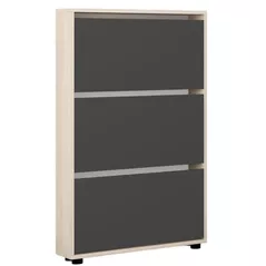 Полка для обуви Mobildor-Lux Leo Slim 80x16x125H cm Sonoma/Anthracite