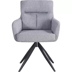Scaun Interdepo LEO Светло-серый, Chenille chair