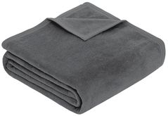 Textile de casă Ibena 3560/816 Uni Decke Porto Dark grey