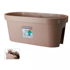 Ghiveci pentru flori ProGarden 57461 Ghiveci pentru balustrada 59x26x25cm, maro, plastic