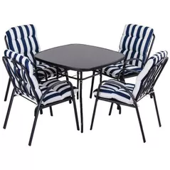 Садовая мебель Villager Veneto albastru / alb (37984)