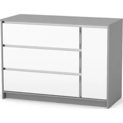 Комод-пеленатор Veres 35.2.38.2.32 Берн 1200 (Бело-Графитовый)