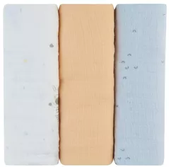 Аксессуар для пеленания Kikka Boo 31103010095 Pelinci de muselina Stripy Friends, 75x75cm, 3buc