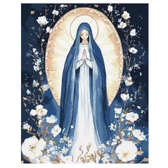 Картина по номерам Ideyka (KHO8535) Immaculate Virgin with metallic paints, 40х50