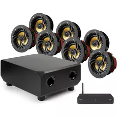 Колонки Hi-Fi LitheAudio 7.1 Wireless In-Ceiling Surround Sound Cinema Kit With WiSA Cinema Hub (B-PRO-W-71CH)