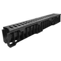 Trap de duș Muflesystem 16477 Rigola canalizare HDPE cu grila din fonta ( 12mm ) С250 1000x150x100 mm VIP