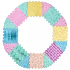 Коврик игровой Ortek 13240 Covoras masaj picioare - Pastel Mix 12900 (16 buc)