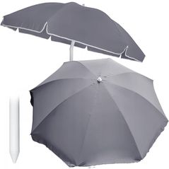 Зонт садовый Jumi OM-281844 Umbrela de gradina/plaja 240cm pliabilă, Gri