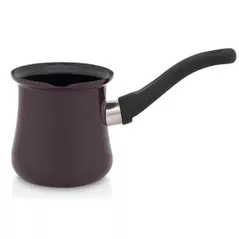 Турка для кофе Metalac 57044 Ibric emailat Bordo 0.4l, pentru 4cani
