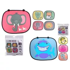 Солнцезащитная шторка Promstore 38679 Шторки солнцезащитные для авто 2шт 44x38cm, нейлон, рисунок