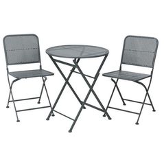 Садовая мебель Holland 50629 Комплект мебели 3ед: стол D60, H70cm и 2стула 38x41xH78cm
