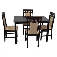 Set masă și scaune Evelin di Costacurta стол Gloria Chocolate + 4 стула Deepa R Chocolate