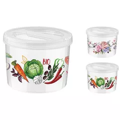 Container alimentare Бытпласт 45568 Банка Phibo 1.2ll, Цветы/Овощи, деления, крышка twist-off
