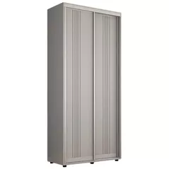 Шкаф Mobildor-Lux Компактные раздвижные двери PAL с орнаментом в виде линий (130x45x240 см) Серые