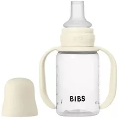 Поильник BIBS 50211216 Canuta cu tetina din silicon Sippy Ivory, 150ml