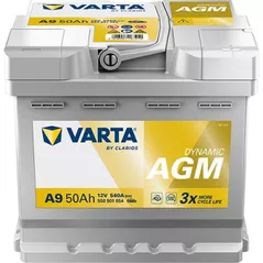 Автомобильный аккумулятор Varta 50AH 540A(EN) клемы 0 (207x175x190) AGM (550901054K262)