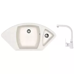 Мойка кухонная со смесителем Dr.Gans Gabi + SanDonna F 7103 alb