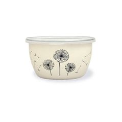 Контейнер для хранения пищи Metalac 51736 эмалированный Одуванчик 16cm, 1.7l, крышка пластик