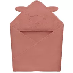 Accesoriu pentru baie Lionelo Prosop copii din muselina 80x80cm Red Coral