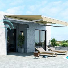 Umbră pentru grădină Hydro S 9001995, retractabila electrica Bej